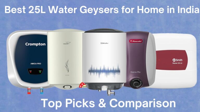 Best 25L Water Geysers for Home in India (2025) – Top Picks & Comparison!