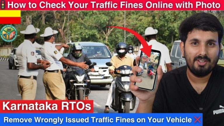Check Traffic Fine Online with Photo Evidence & Dispute Wrong Traffic Fine in Karnataka